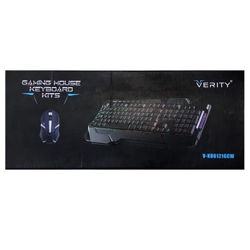 کیبورد و ماوس بازی گیمینگ  سیم دار VERITY مدل 6121 مدل RGB